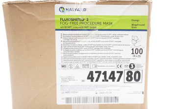Halyard 47147 FLUIDSHIELD 3 Fog-Free Procedure Mask - Box of 100